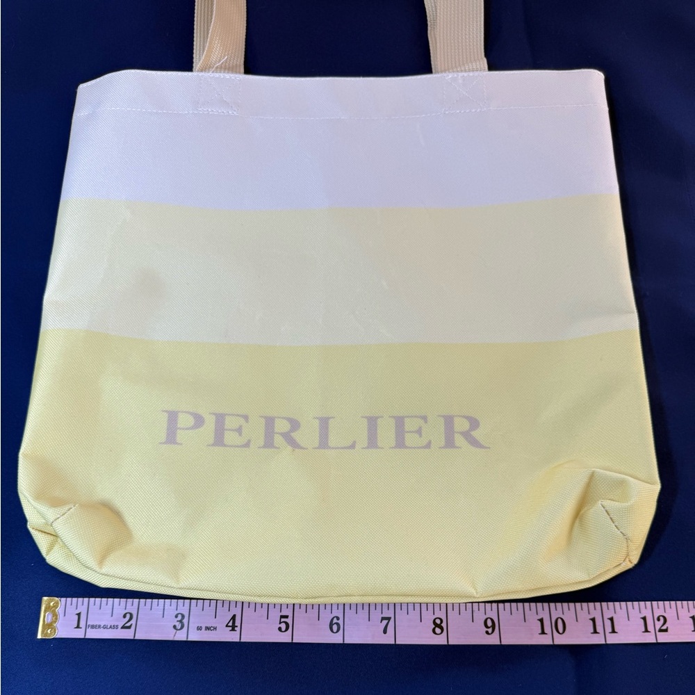 Perlier Yellow Striped Tote Bag